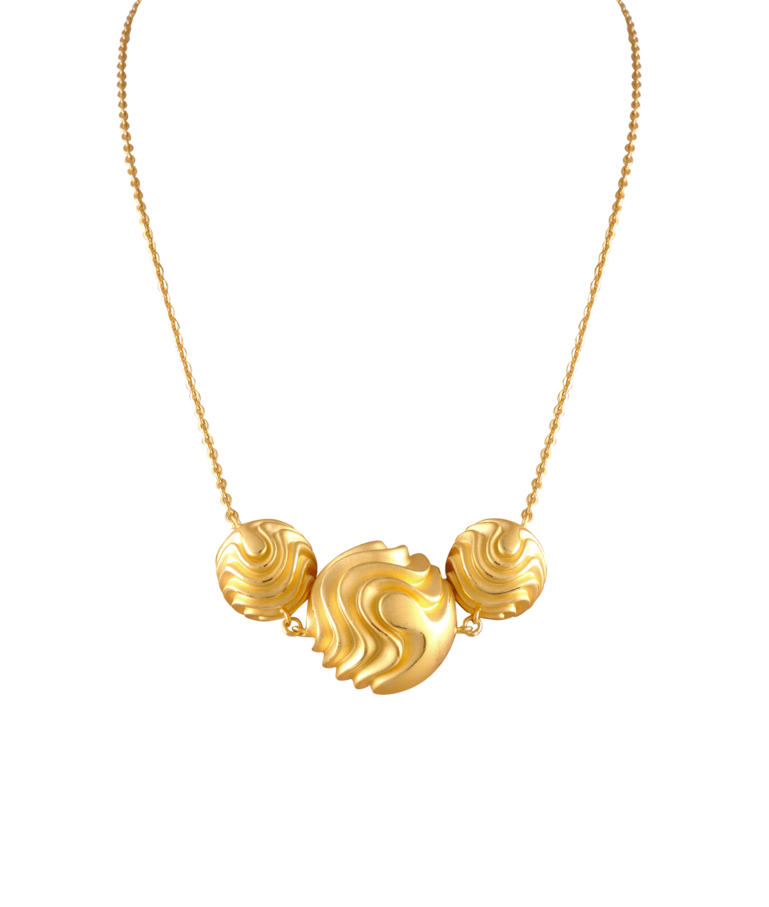 modern design gold necklace